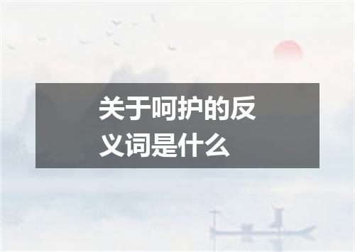 关于呵护的反义词是什么