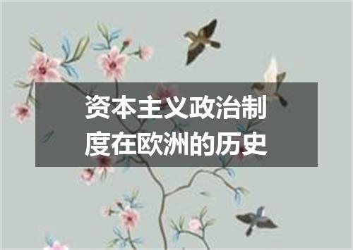 资本主义政治制度在欧洲的历史
