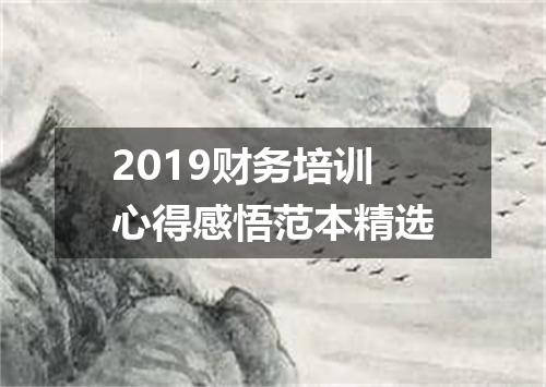 2019财务培训心得感悟范本精选