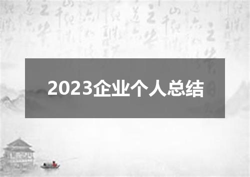 2023企业个人总结