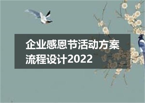 企业感恩节活动方案流程设计2022