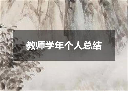教师学年个人总结