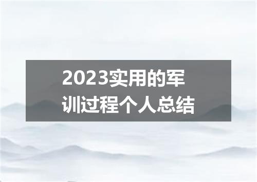2023实用的军训过程个人总结