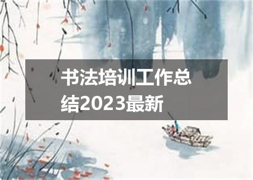 书法培训工作总结2023最新