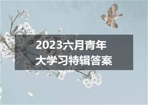 2023六月青年大学习特辑答案