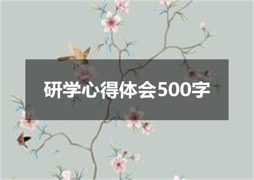 研学心得体会500字