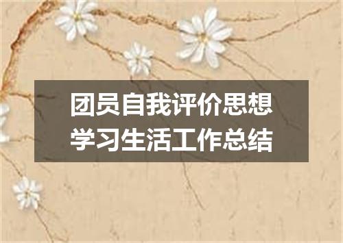 团员自我评价思想学习生活工作总结