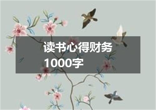 读书心得财务1000字