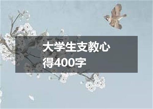 大学生支教心得400字