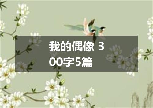 我的偶像 300字5篇