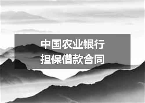 中国农业银行担保借款合同