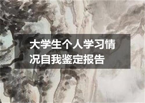 大学生个人学习情况自我鉴定报告