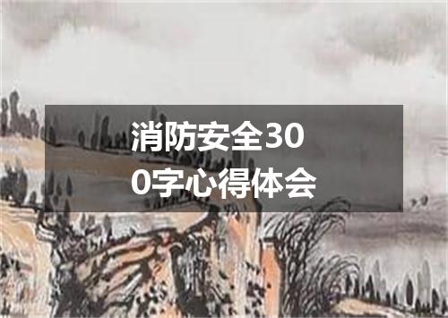 消防安全300字心得体会