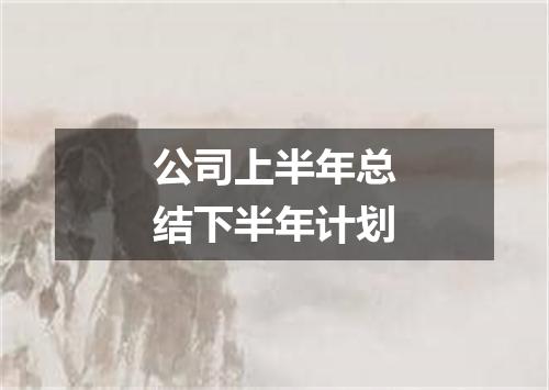公司上半年总结下半年计划