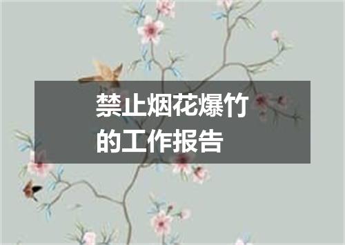 禁止烟花爆竹的工作报告