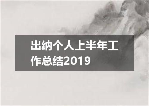 出纳个人上半年工作总结2019