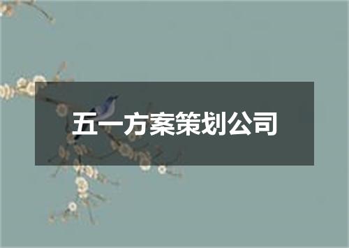 五一方案策划公司