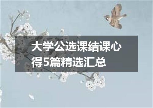 大学公选课结课心得5篇精选汇总