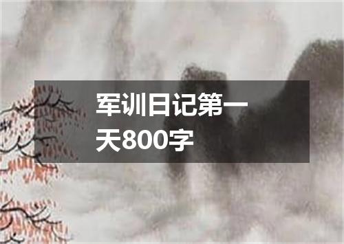 军训日记第一天800字
