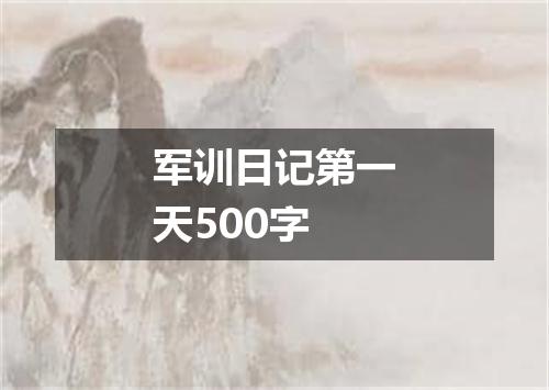军训日记第一天500字