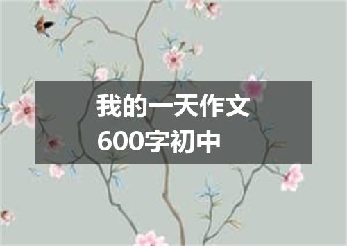 我的一天作文600字初中