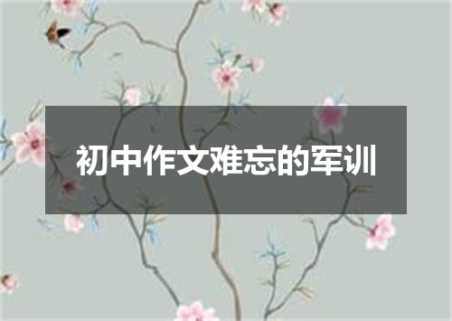 初中作文难忘的军训
