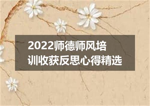 2022师德师风培训收获反思心得精选
