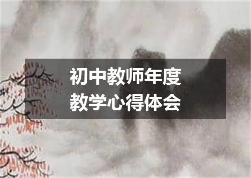 初中教师年度教学心得体会