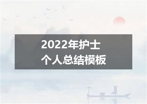 2022年护士个人总结模板