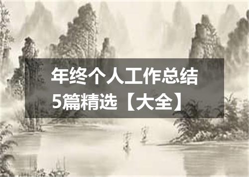 年终个人工作总结5篇精选【大全】