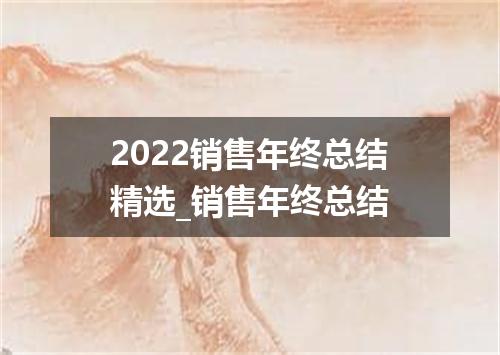2022销售年终总结精选_销售年终总结