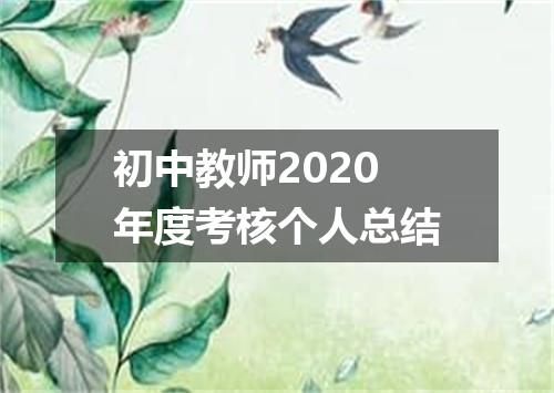初中教师2020年度考核个人总结