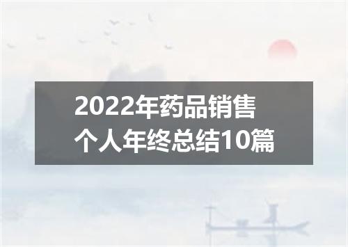 2022年药品销售个人年终总结10篇