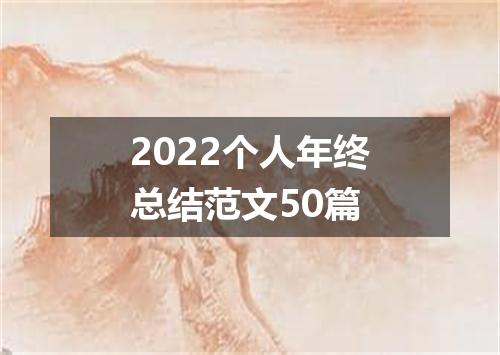 2022个人年终总结范文50篇