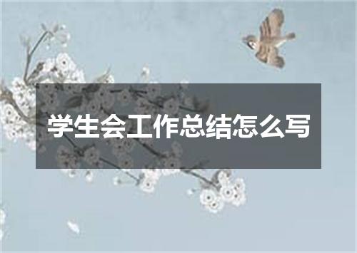 学生会工作总结怎么写