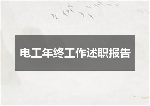 电工年终工作述职报告