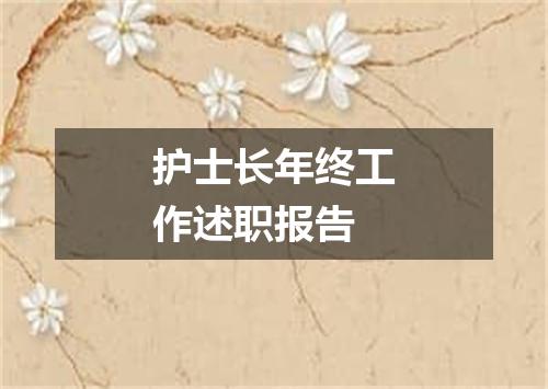 护士长年终工作述职报告