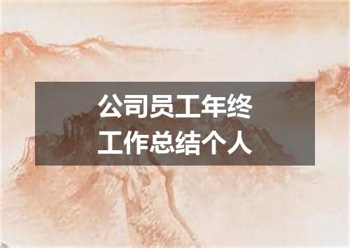 公司员工年终工作总结个人