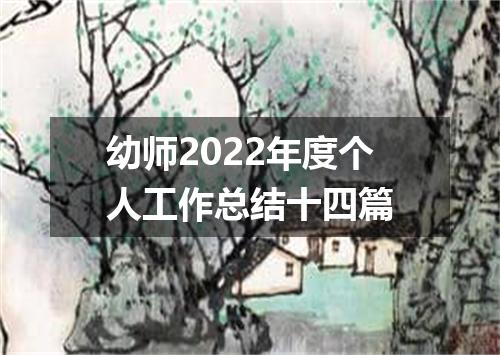 幼师2022年度个人工作总结十四篇