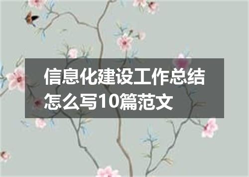 信息化建设工作总结怎么写10篇范文