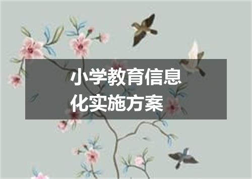 小学教育信息化实施方案