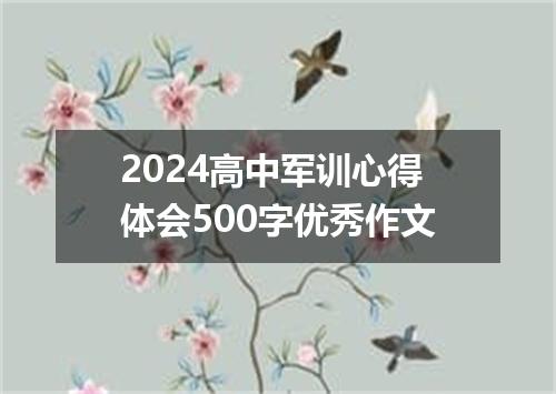 2024高中军训心得体会500字优秀作文
