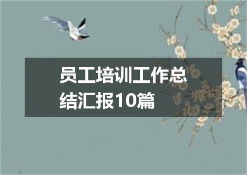 员工培训工作总结汇报10篇