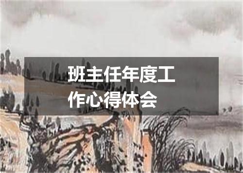 班主任年度工作心得体会