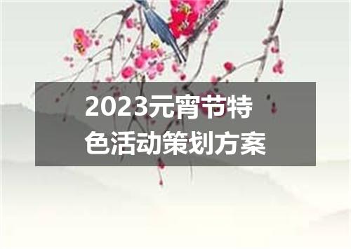 2023元宵节特色活动策划方案