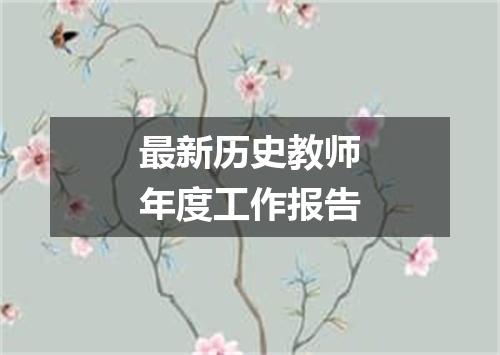 最新历史教师年度工作报告