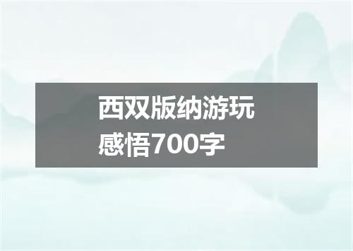 西双版纳游玩感悟700字