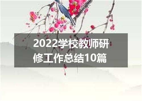 2022学校教师研修工作总结10篇