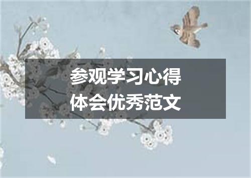 参观学习心得体会优秀范文