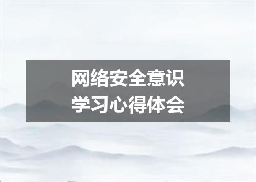网络安全意识学习心得体会